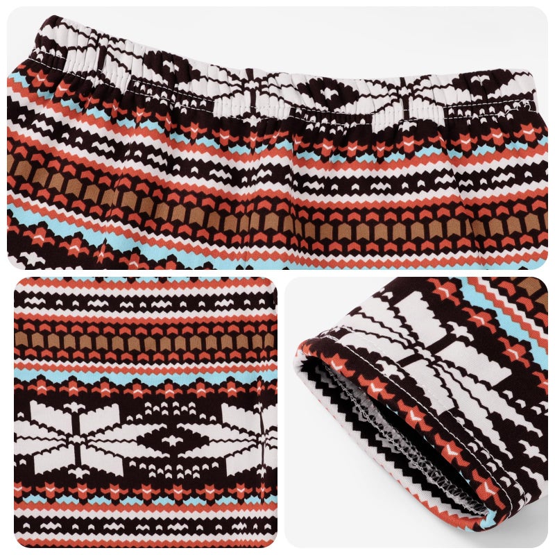 BOOPH Girls Winter Thick Warm Pant Fleece Lined Leggings 7-8 Years Snowflake - Image 3